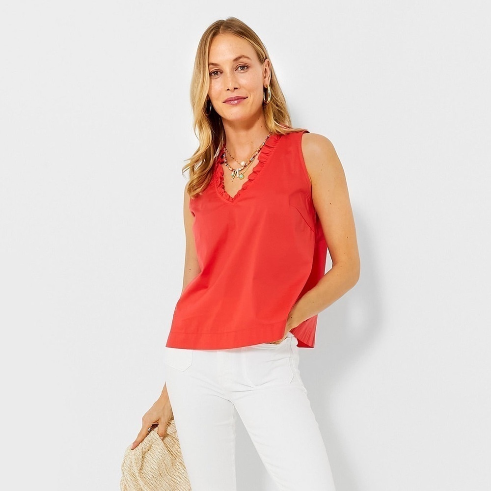 Tuckernuck Pomander Place Veronica Top Sleeveless Ruffles NWT